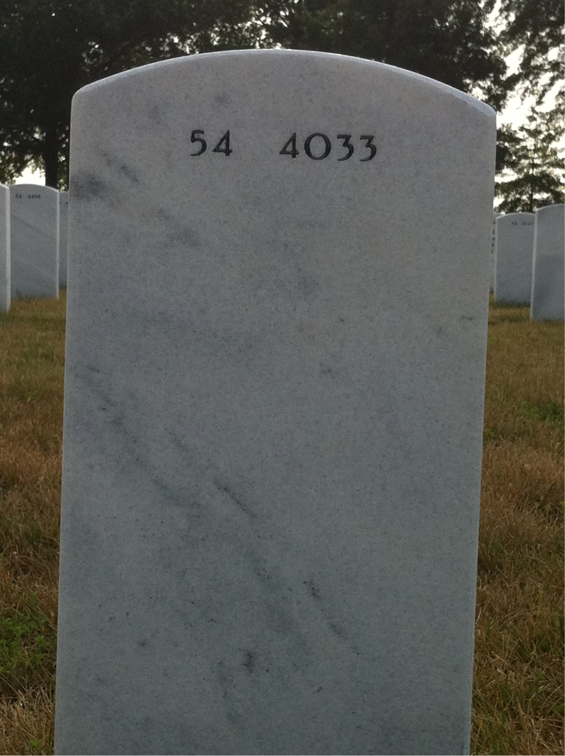 Back of headstone — Edward Renz