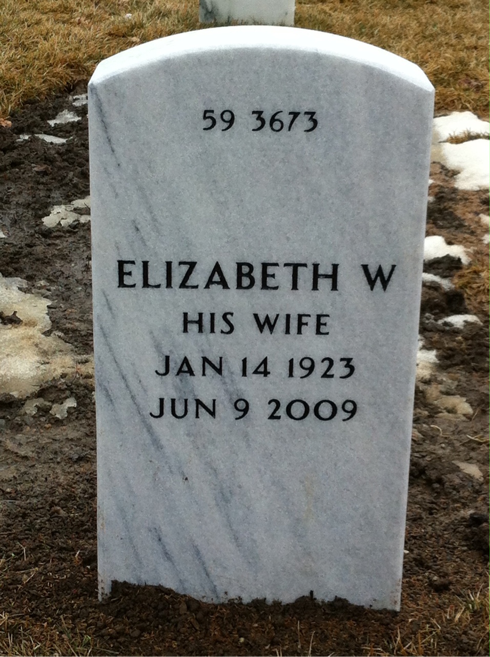 Back of headstone — Daniel Mason