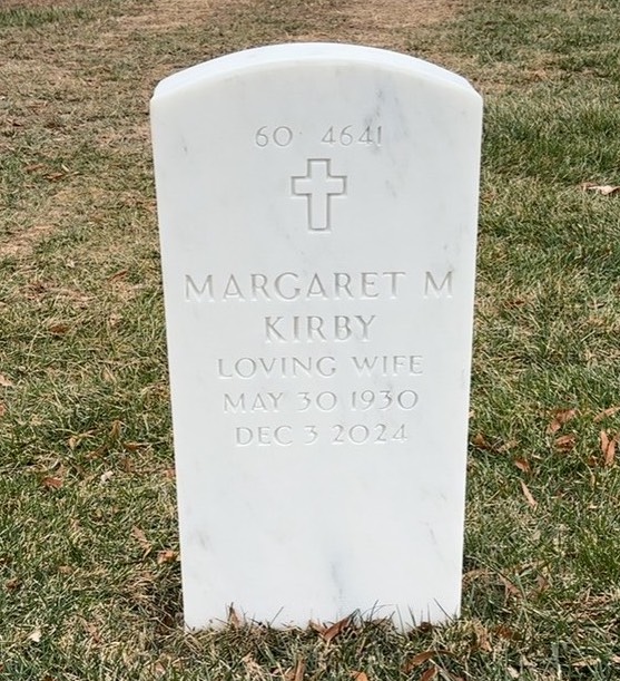 Back of headstone — Virgil Kirby