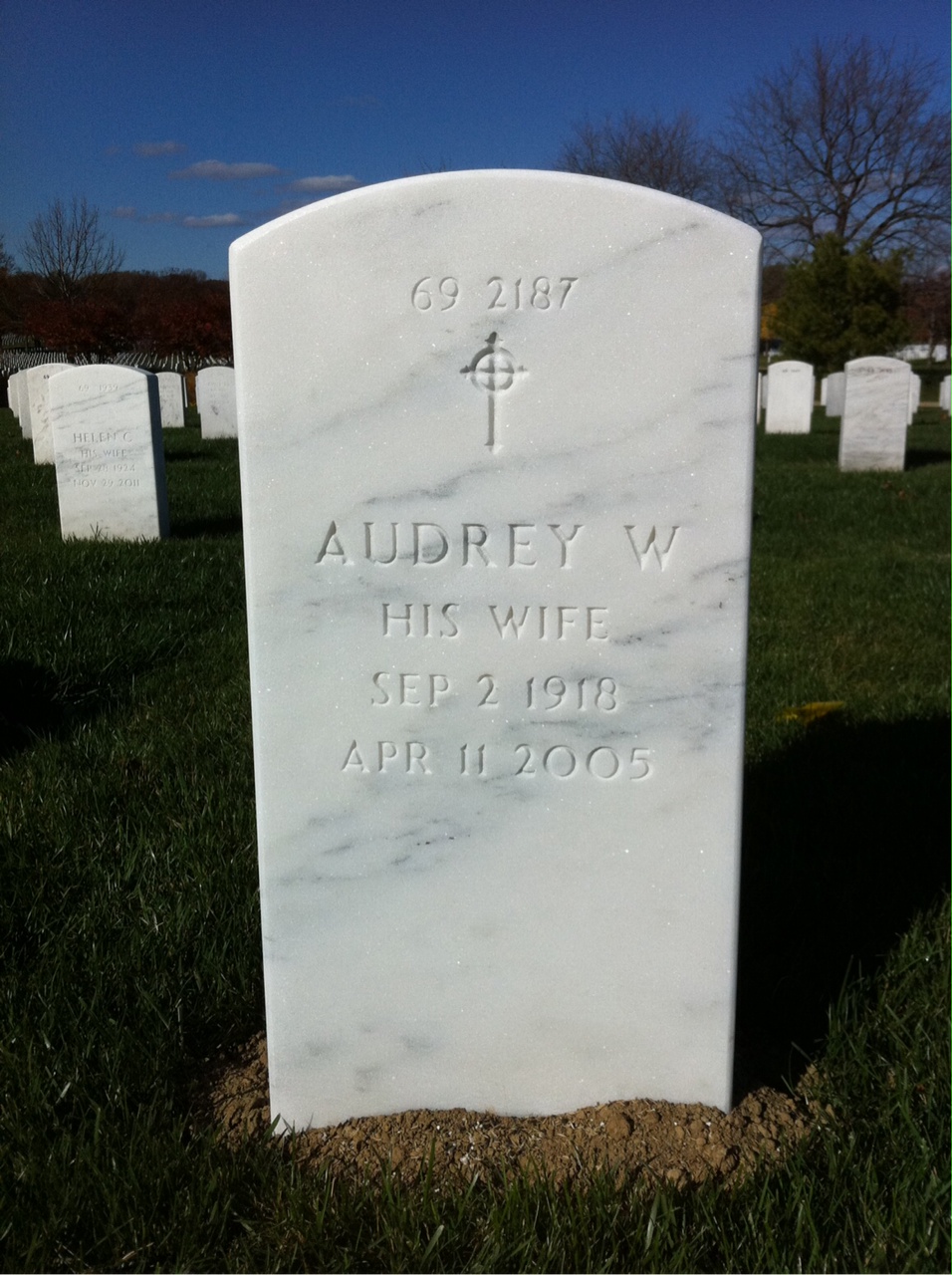 Back of headstone — Harry Ostro