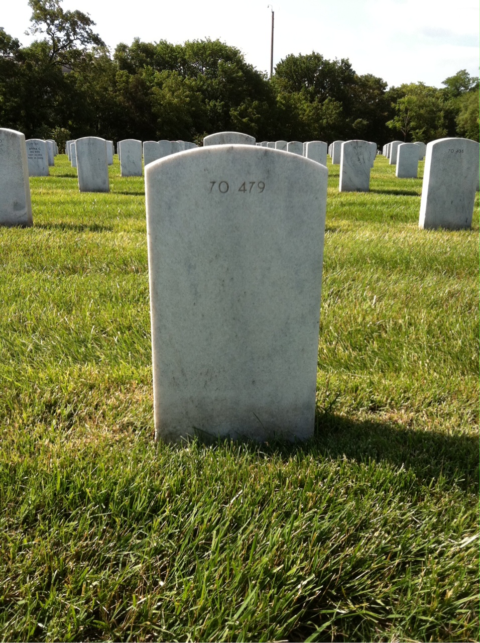 Back of headstone — Henry Morris