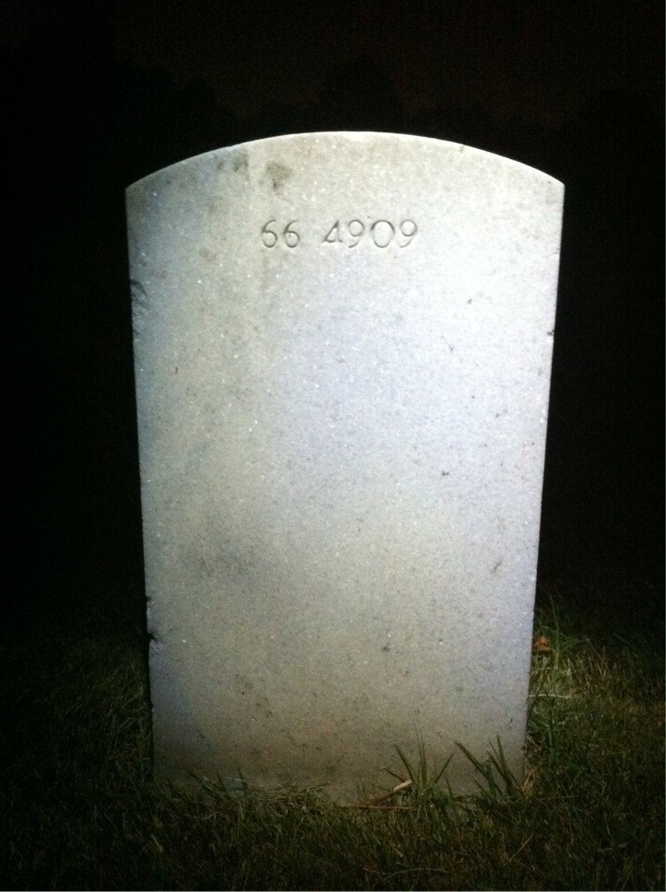 Back of headstone — Timothy Waite Kirtley