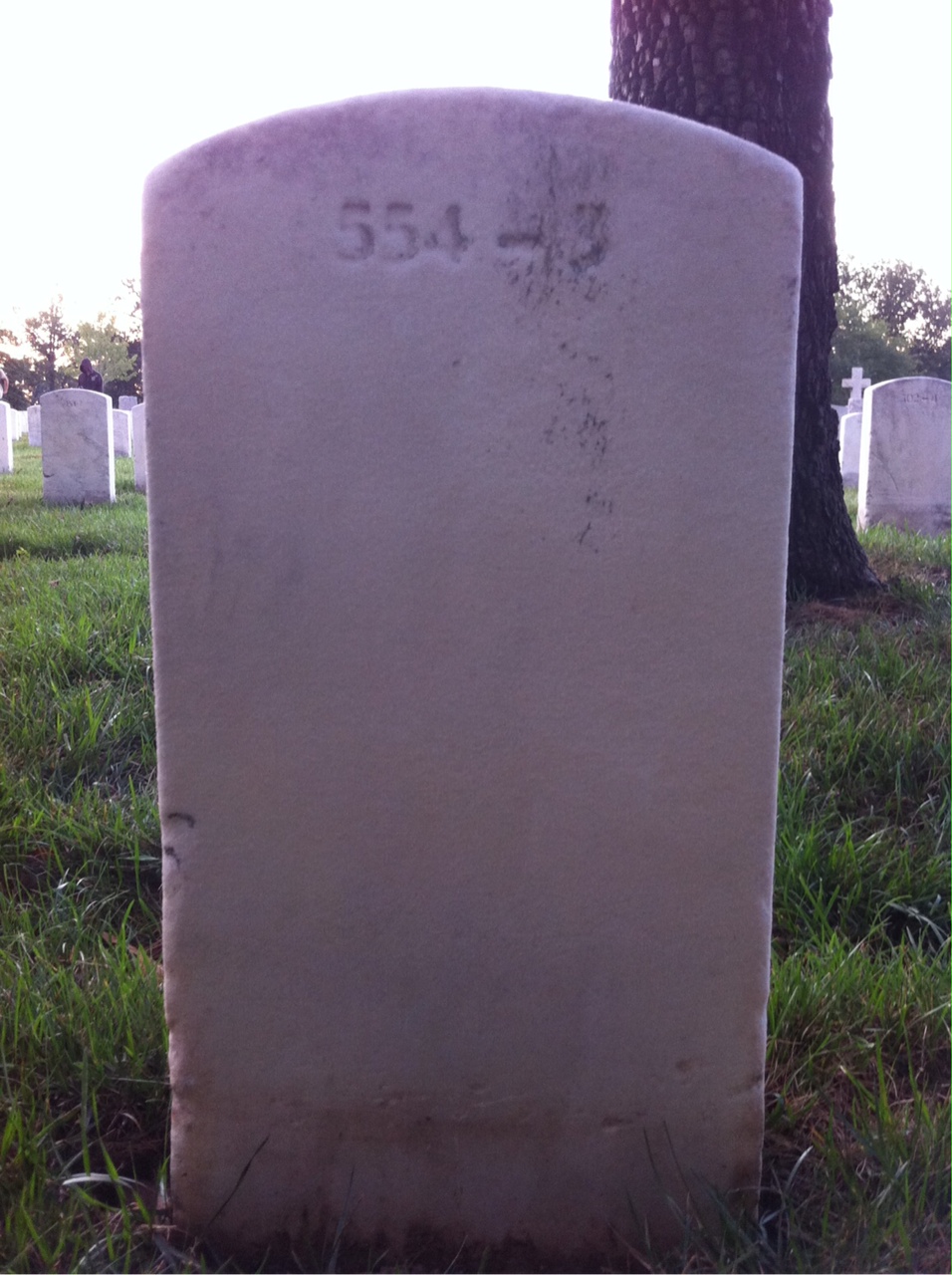 Back of headstone — Julia Moore