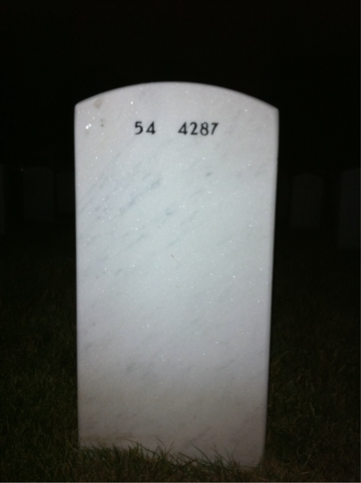 Back of headstone — Winburn Joyner