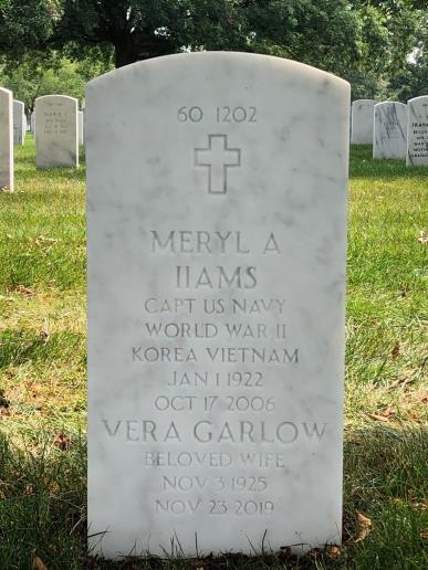 Back of headstone — Jeffrey Iiams