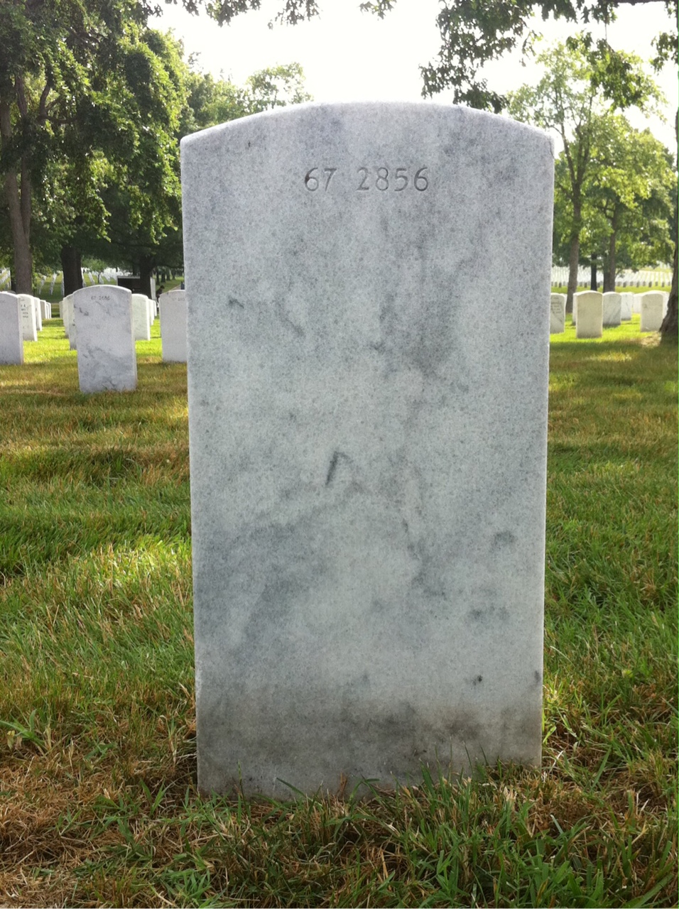 Back of headstone — John Stann
