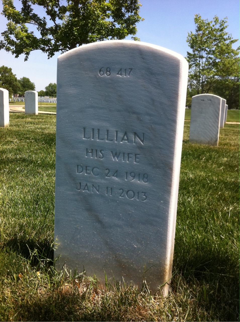 Back of headstone — Alexander Grower