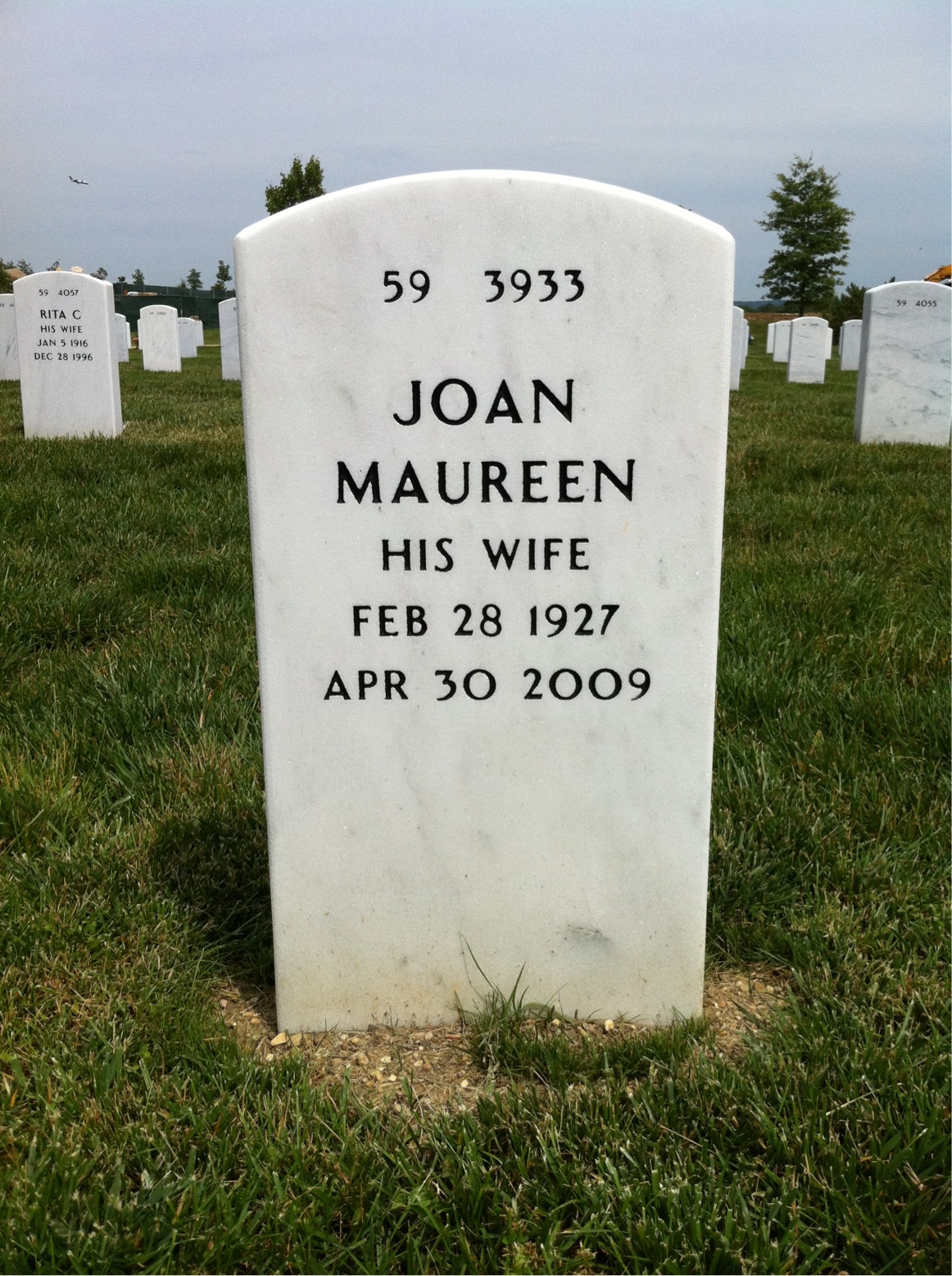 Back of headstone — Jerry Smith