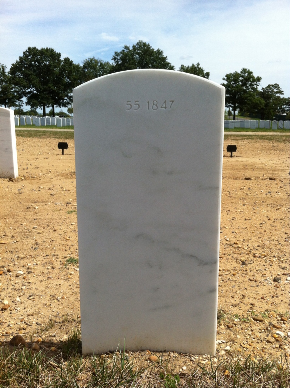 Back of headstone — Stanley C Plummer