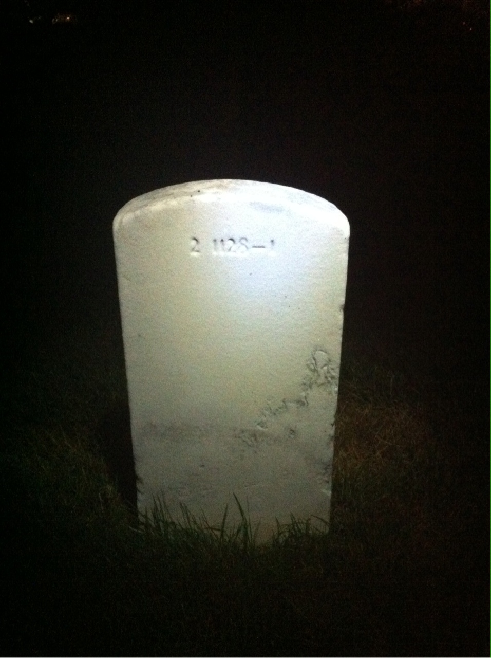 Back of headstone — William Ross Brown
