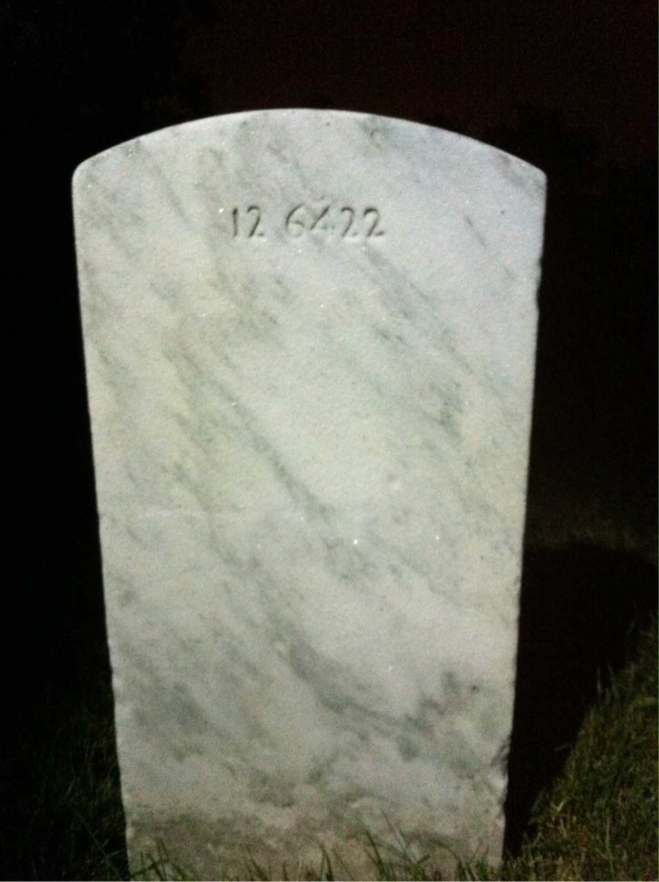 Back of headstone — Camillio Augusta