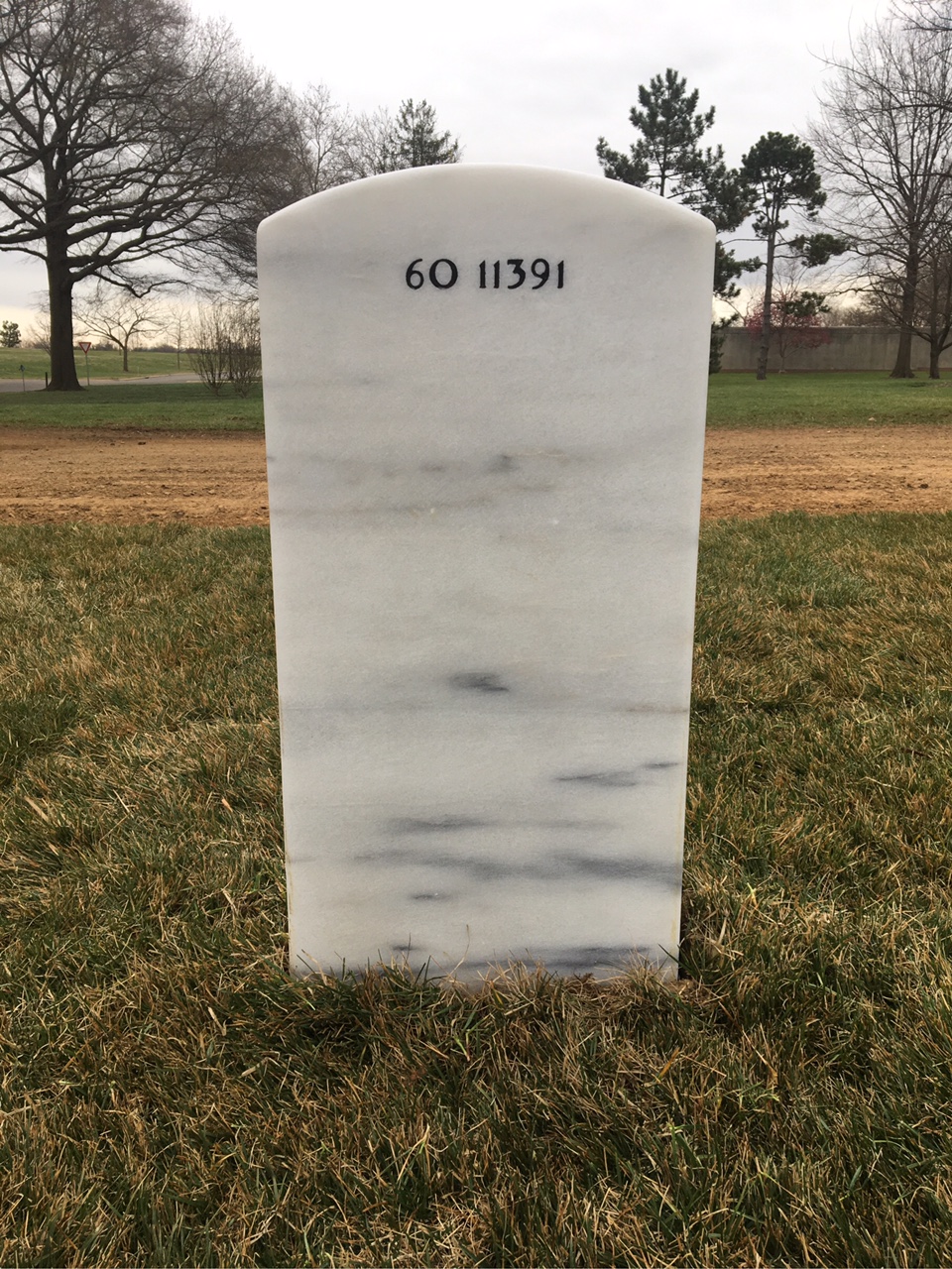 Back of headstone — William Ignatius Brownfield