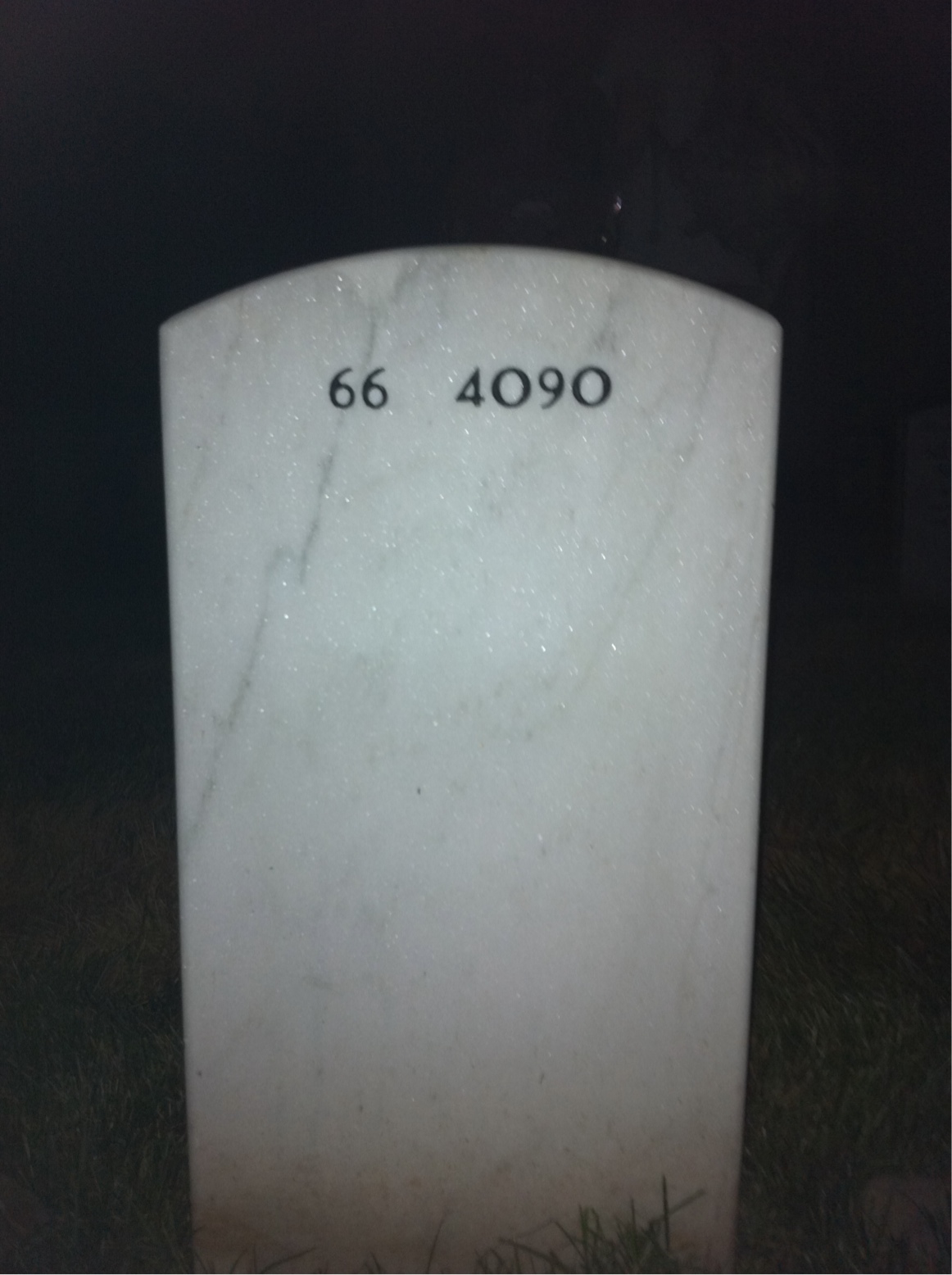 Back of headstone — Kevin Mcgoey