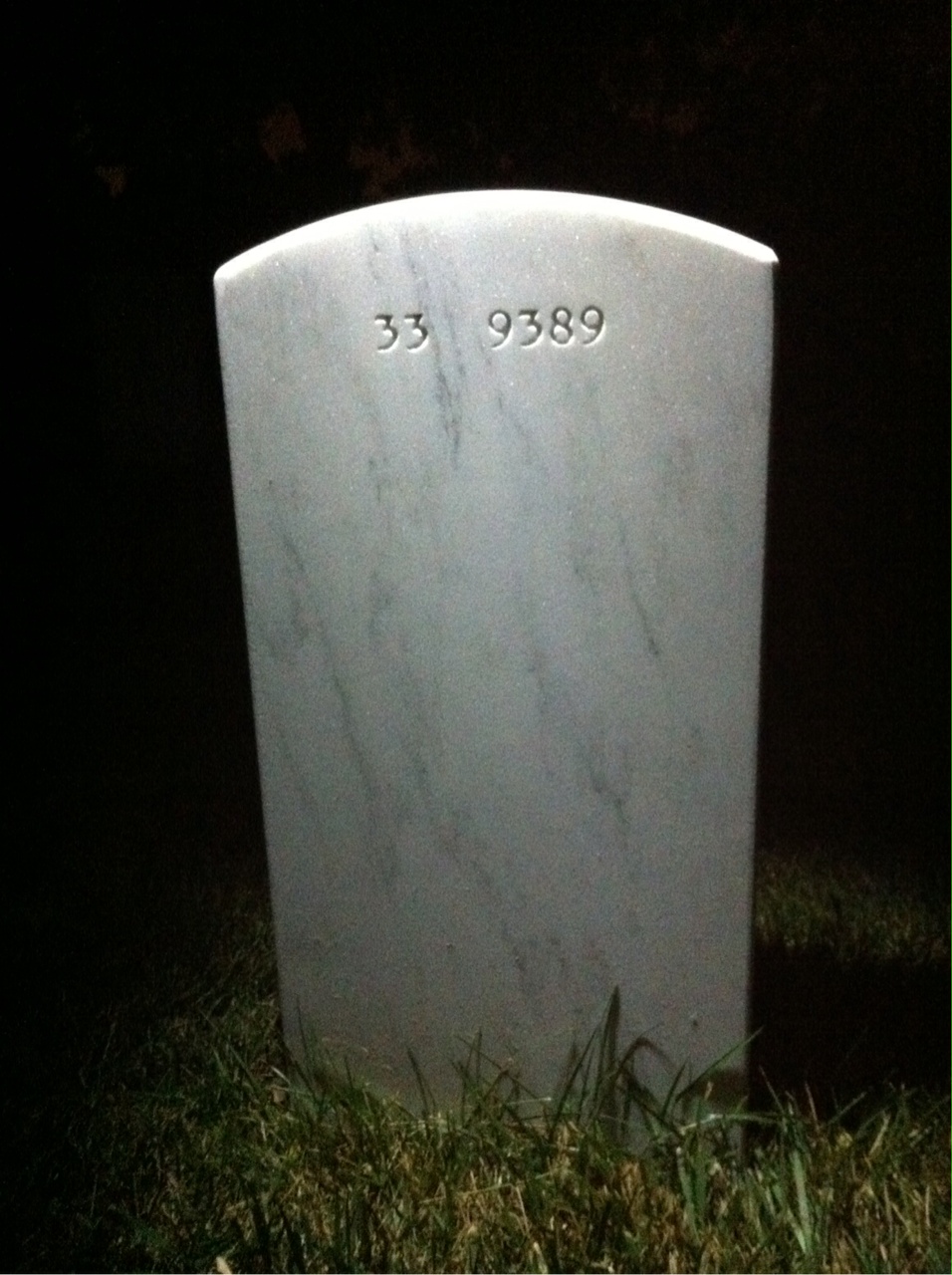 Back of headstone — Mark Demartini