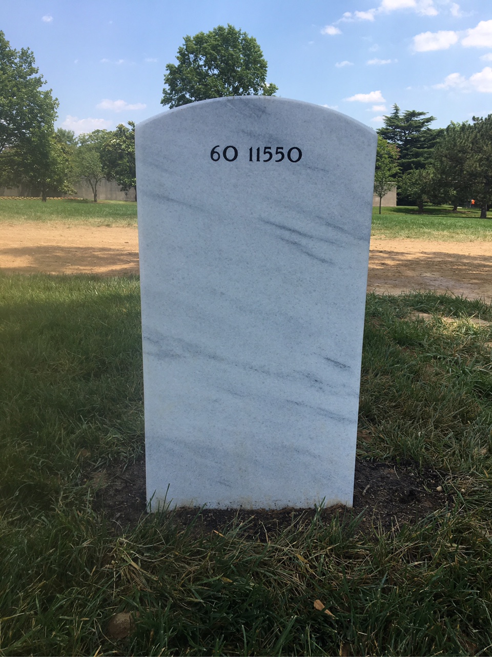 Back of headstone — William Allen