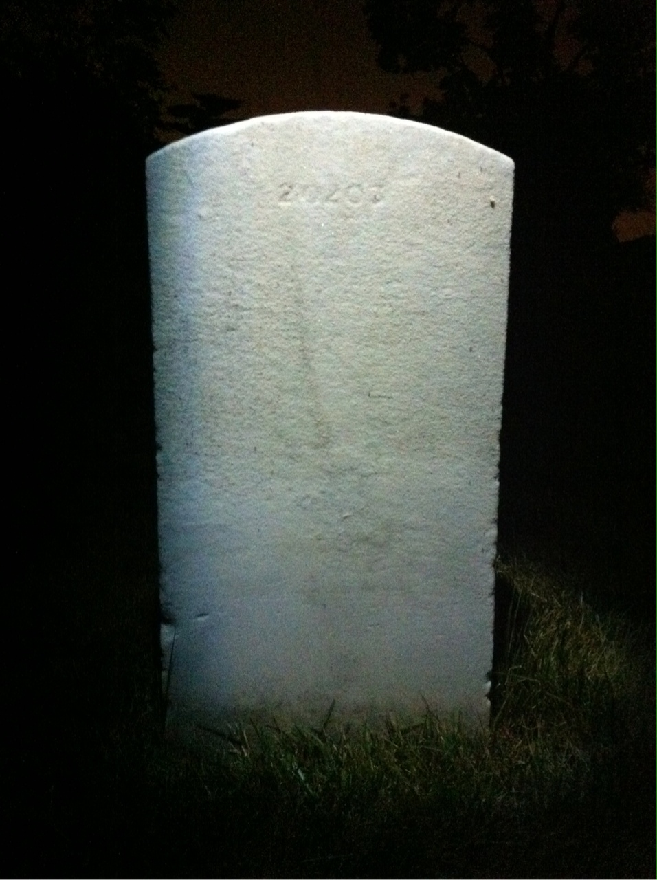 Back of headstone — Charles Morris