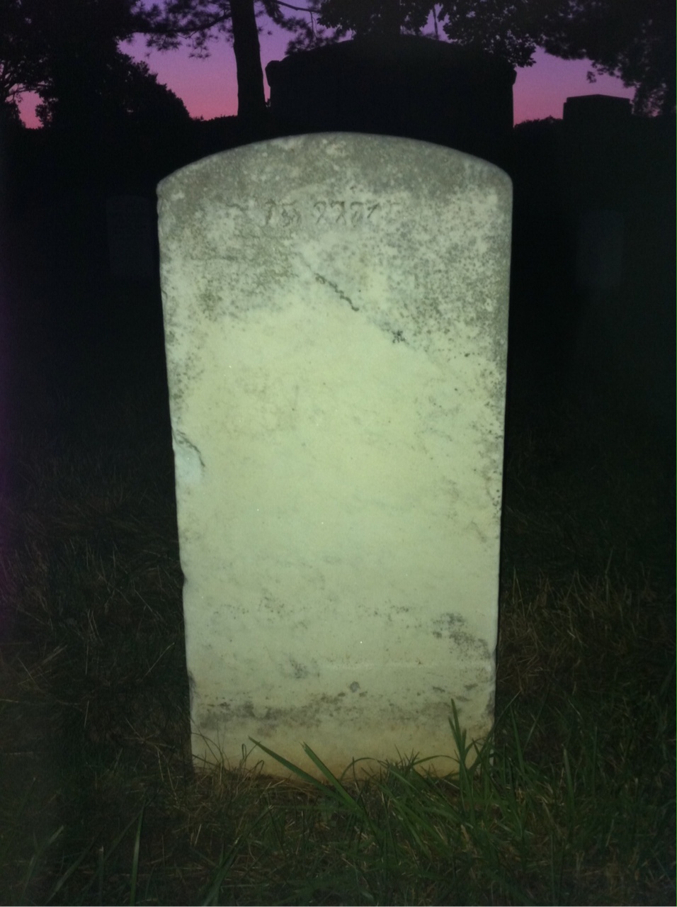 Back of headstone — Enos Morrison