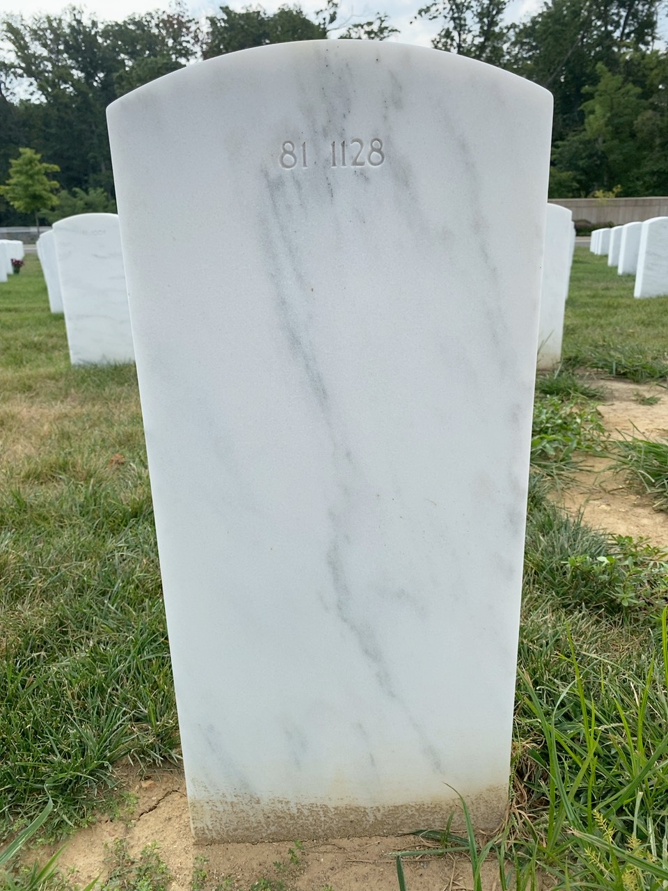Back of headstone — Robert Moser