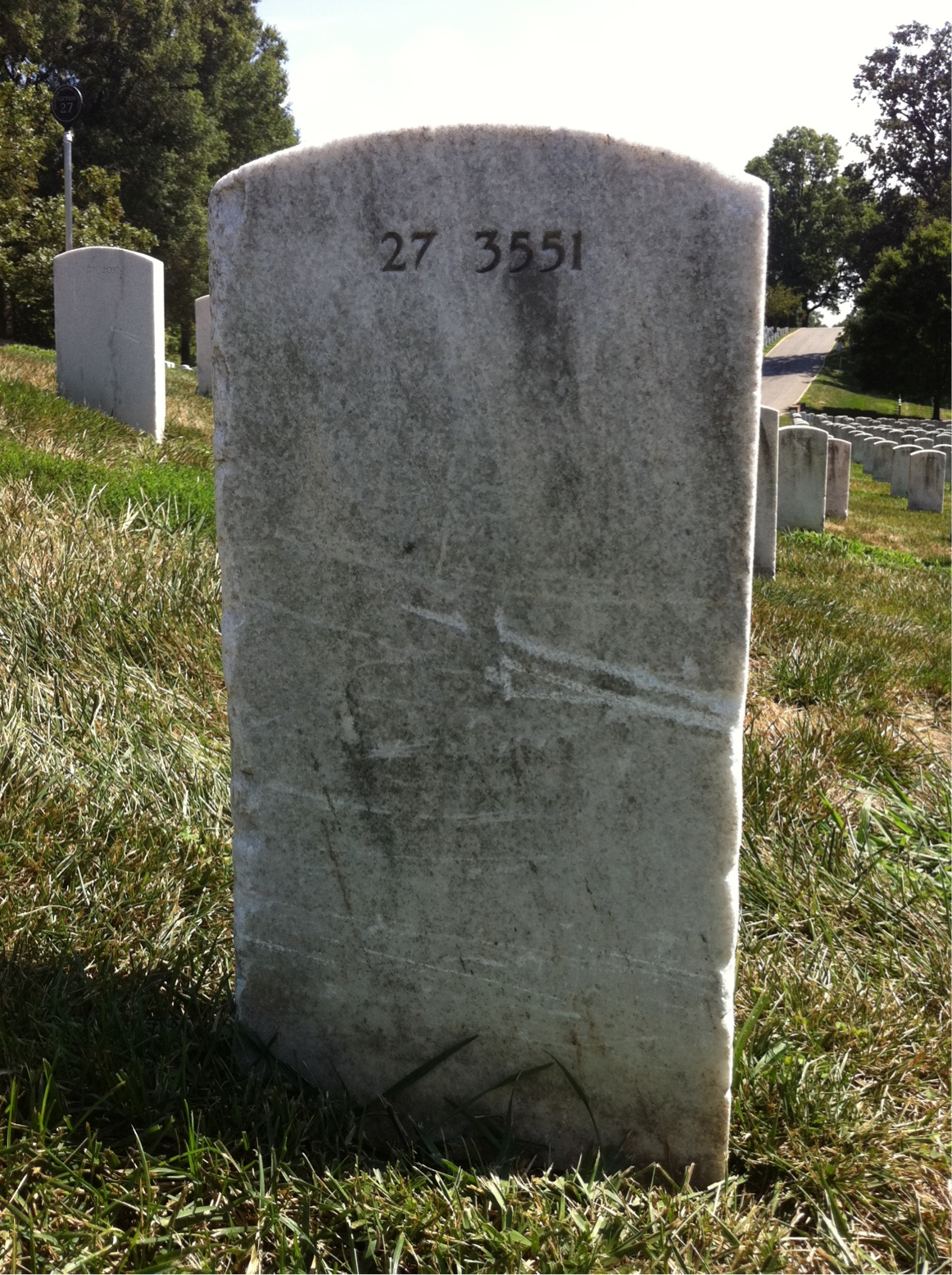 Back of headstone — George Abbott