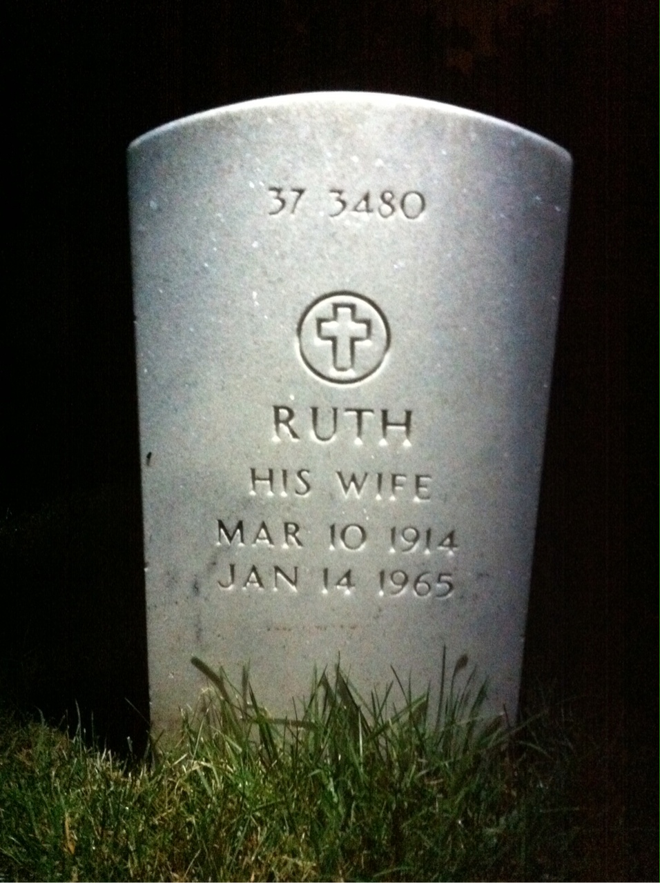 Back of headstone — William T Drinkard