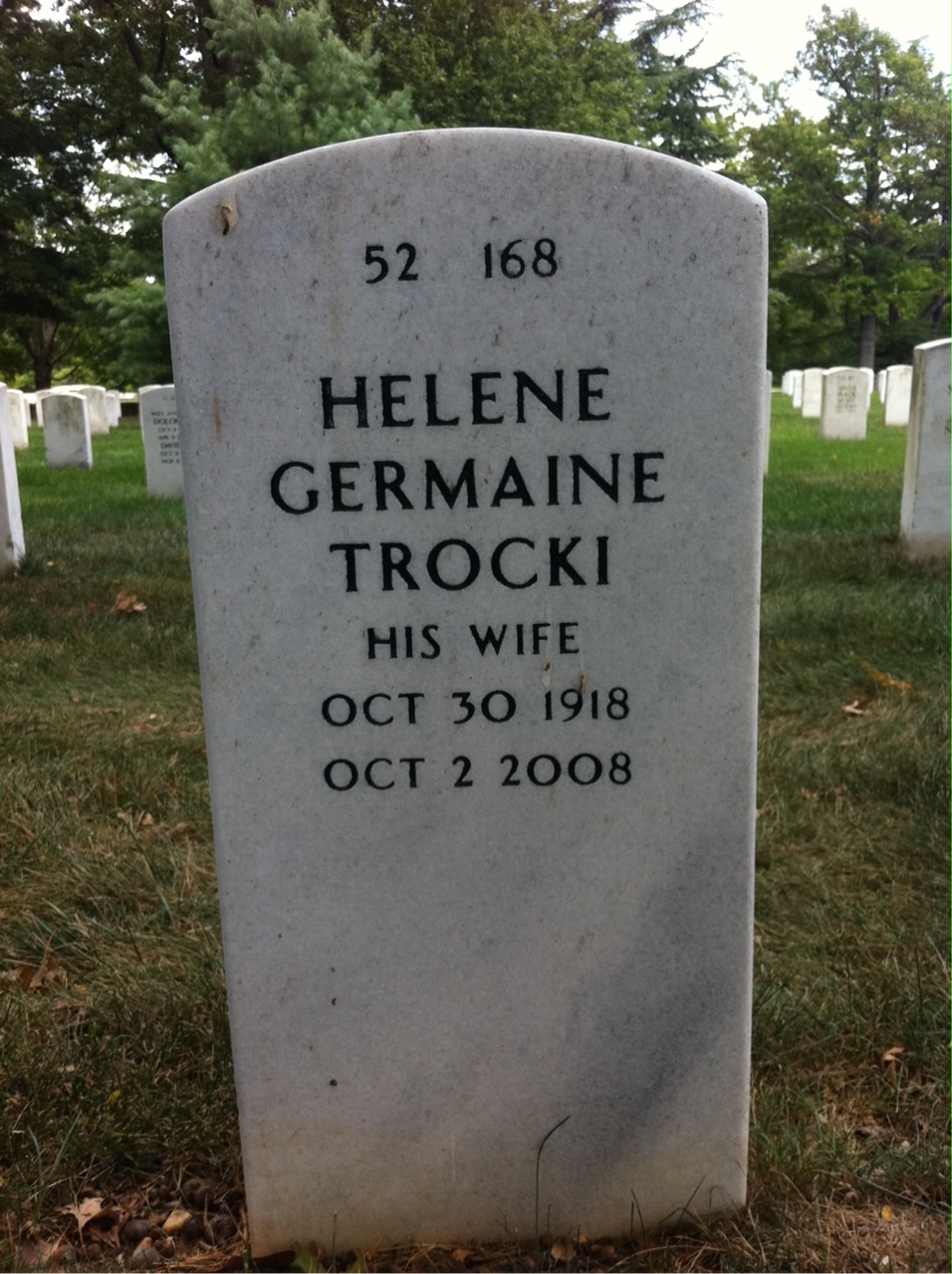 Back of headstone — Michael Kaminski