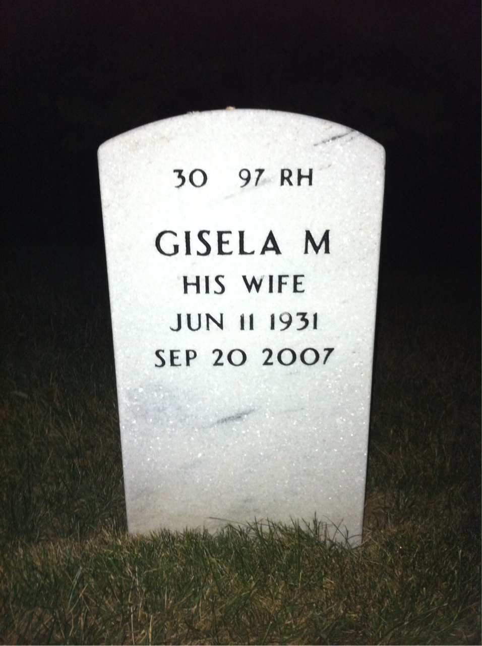 Back of headstone — John Sedor