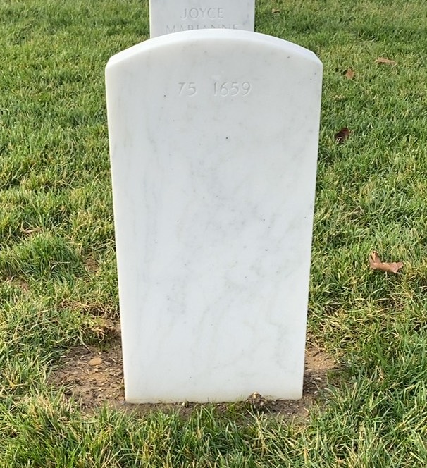 Back of headstone — David Asbury