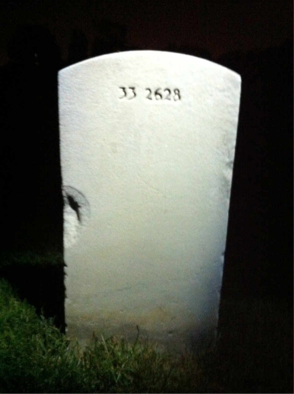 Back of headstone — Edmond Baldwin