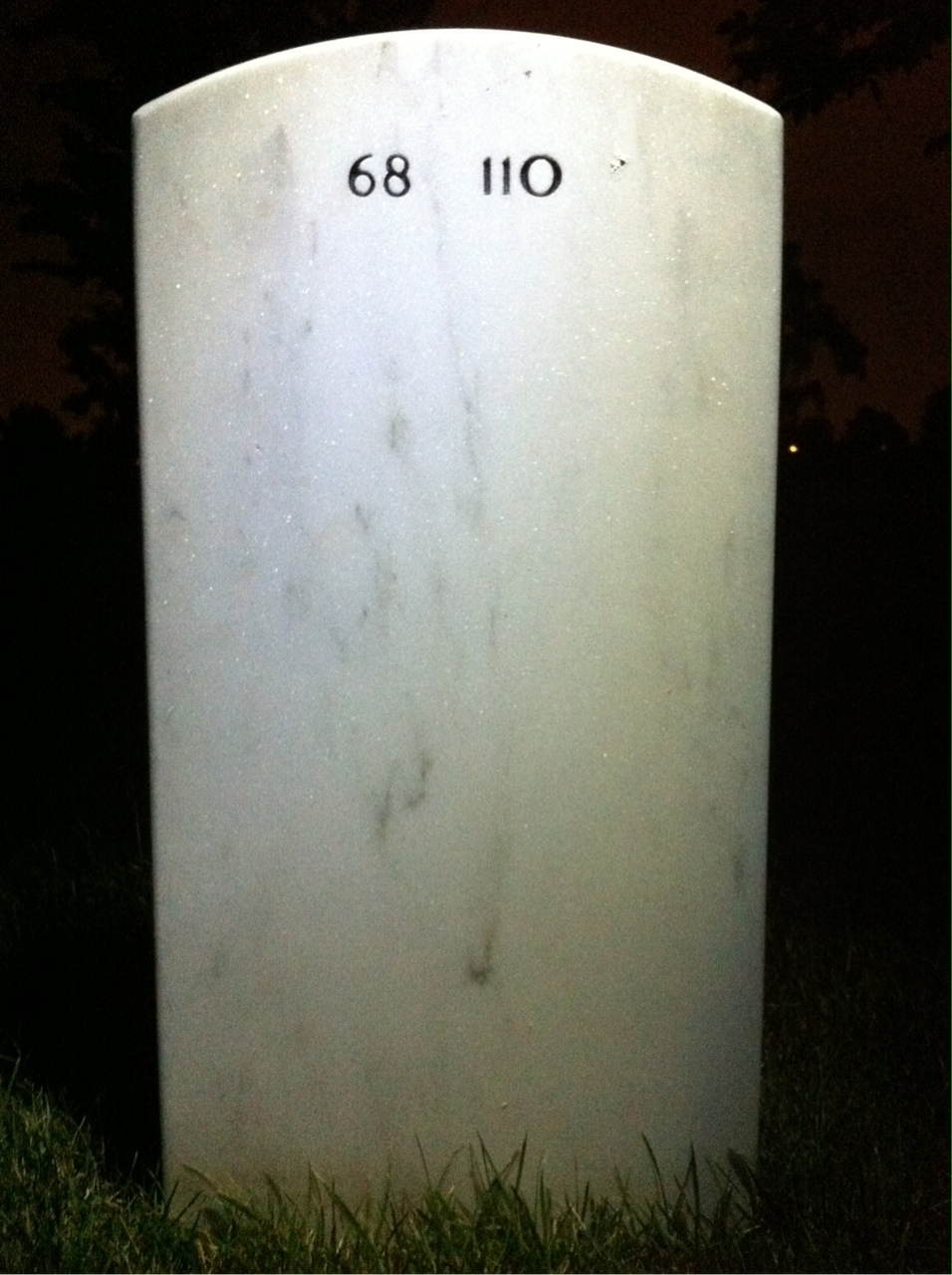 Back of headstone — Donald Hawkins