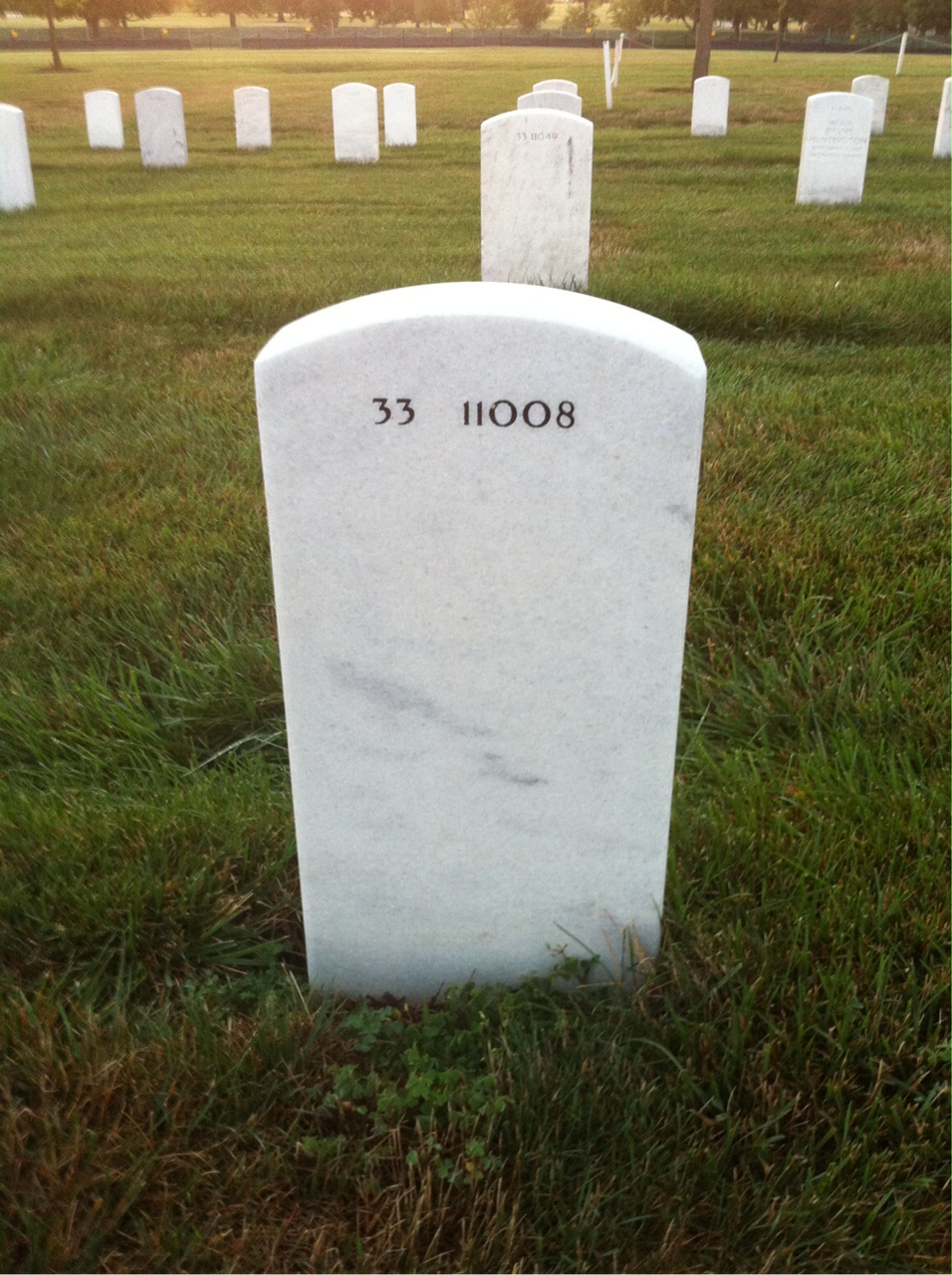 Back of headstone — Raymond Bruno