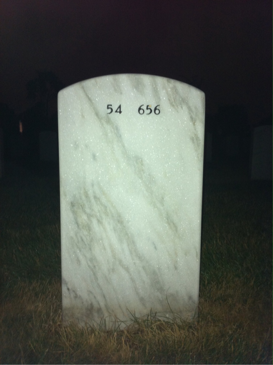 Back of headstone — George Moore