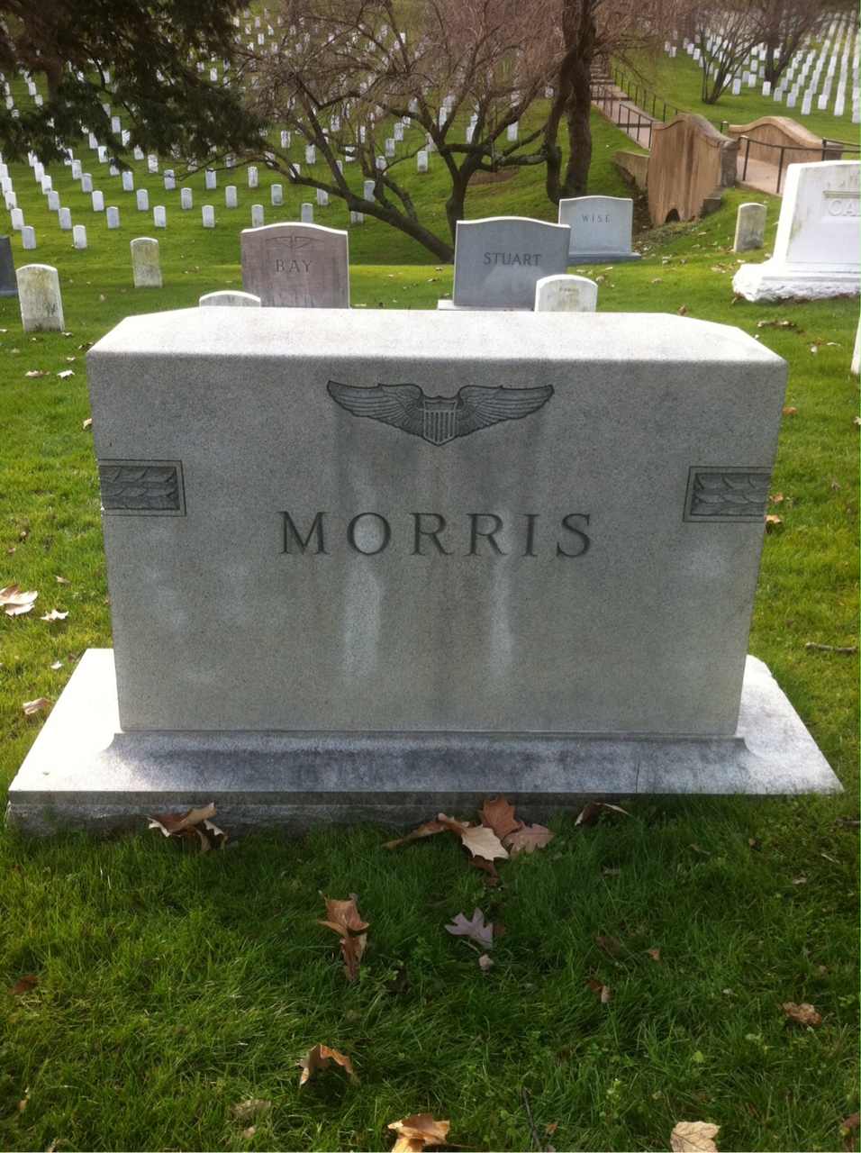 Back of headstone — William Morris