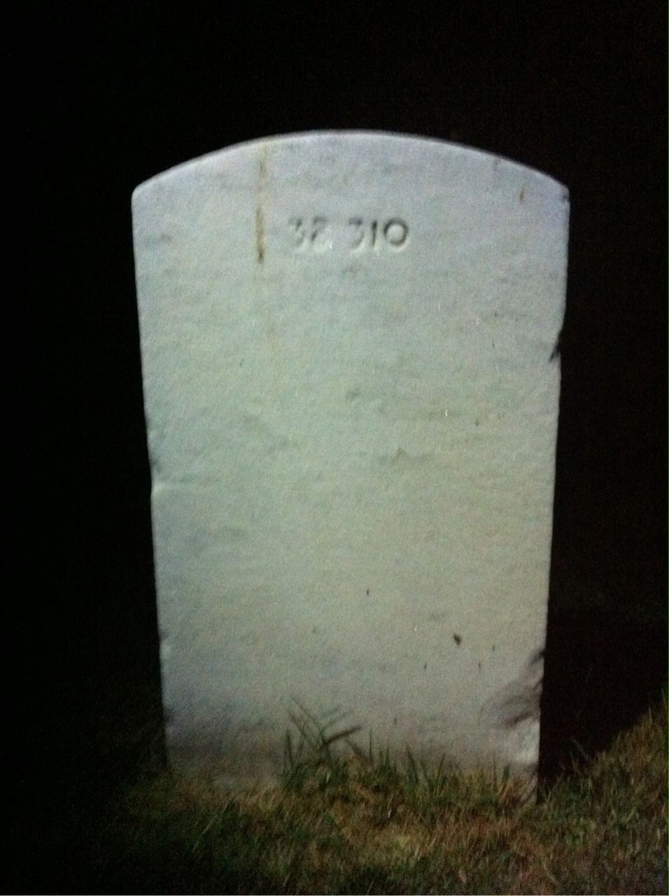 Back of headstone — James Alford