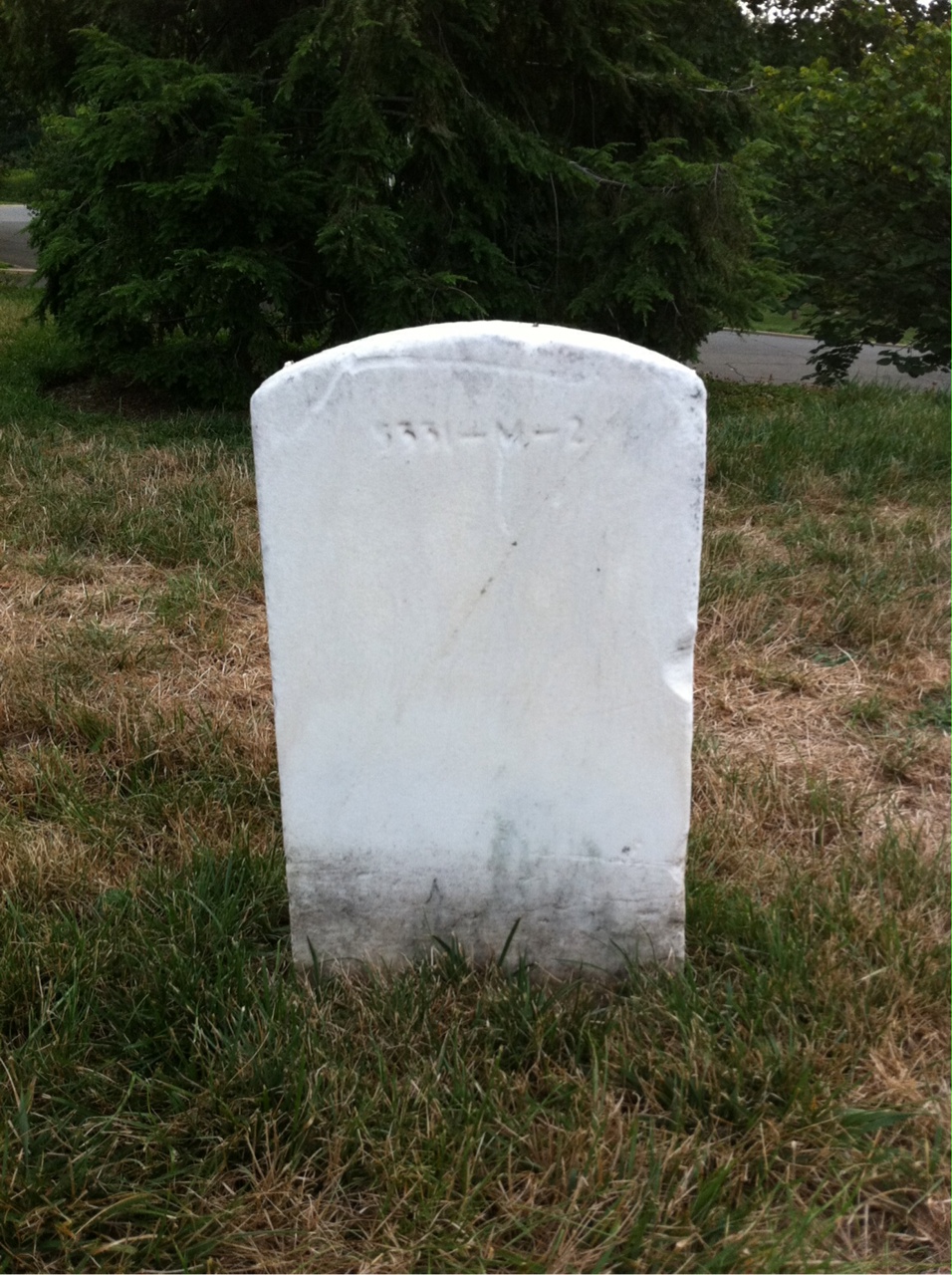 Back of headstone — Theodore Moore