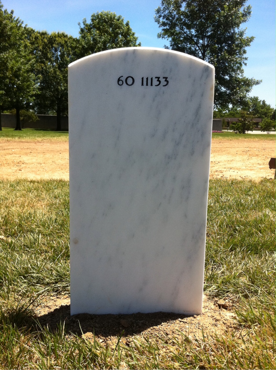 Back of headstone — Robert Miller
