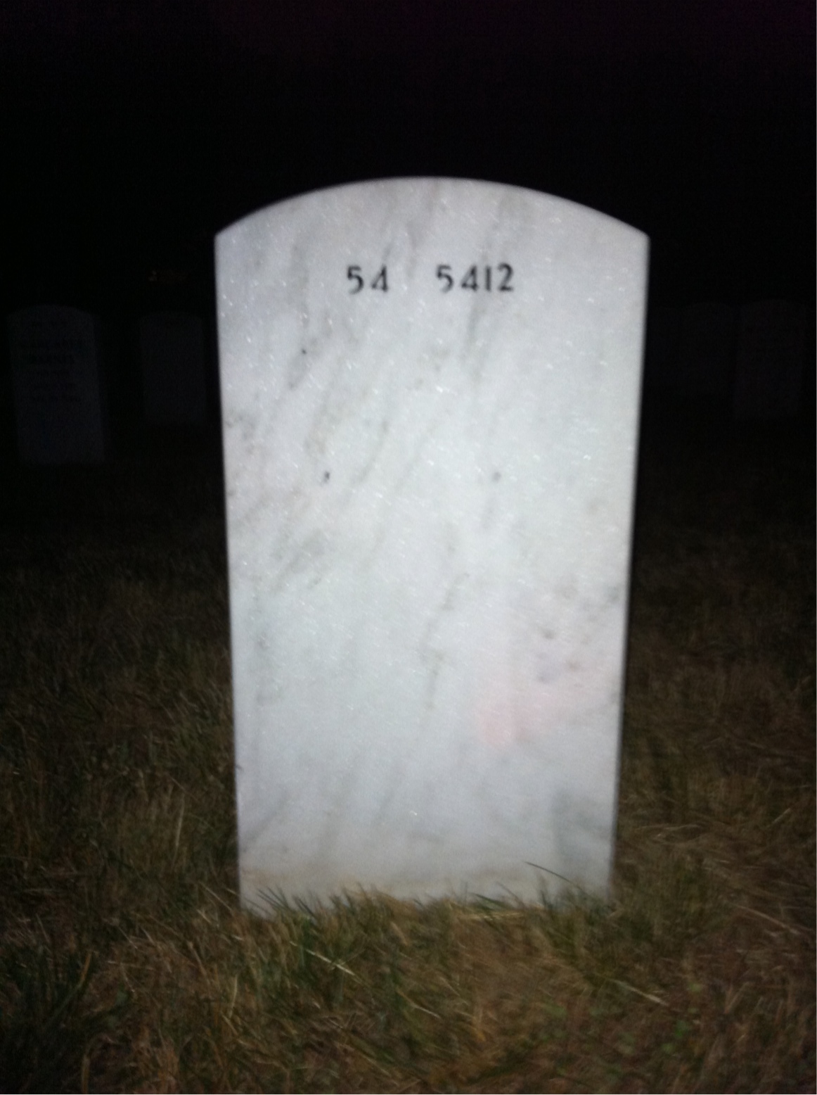 Back of headstone — Foster Allen