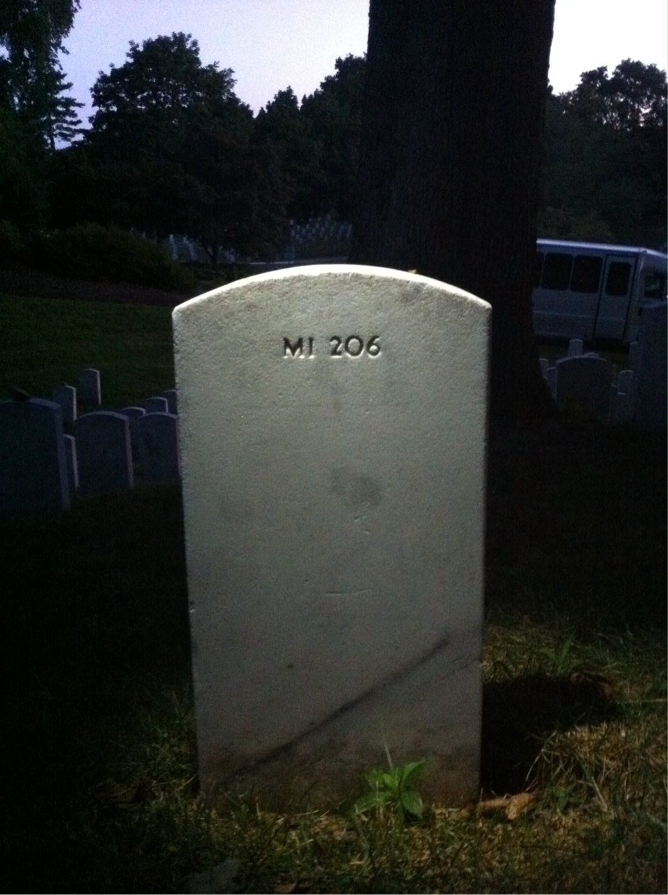 Back of headstone — William Anderson