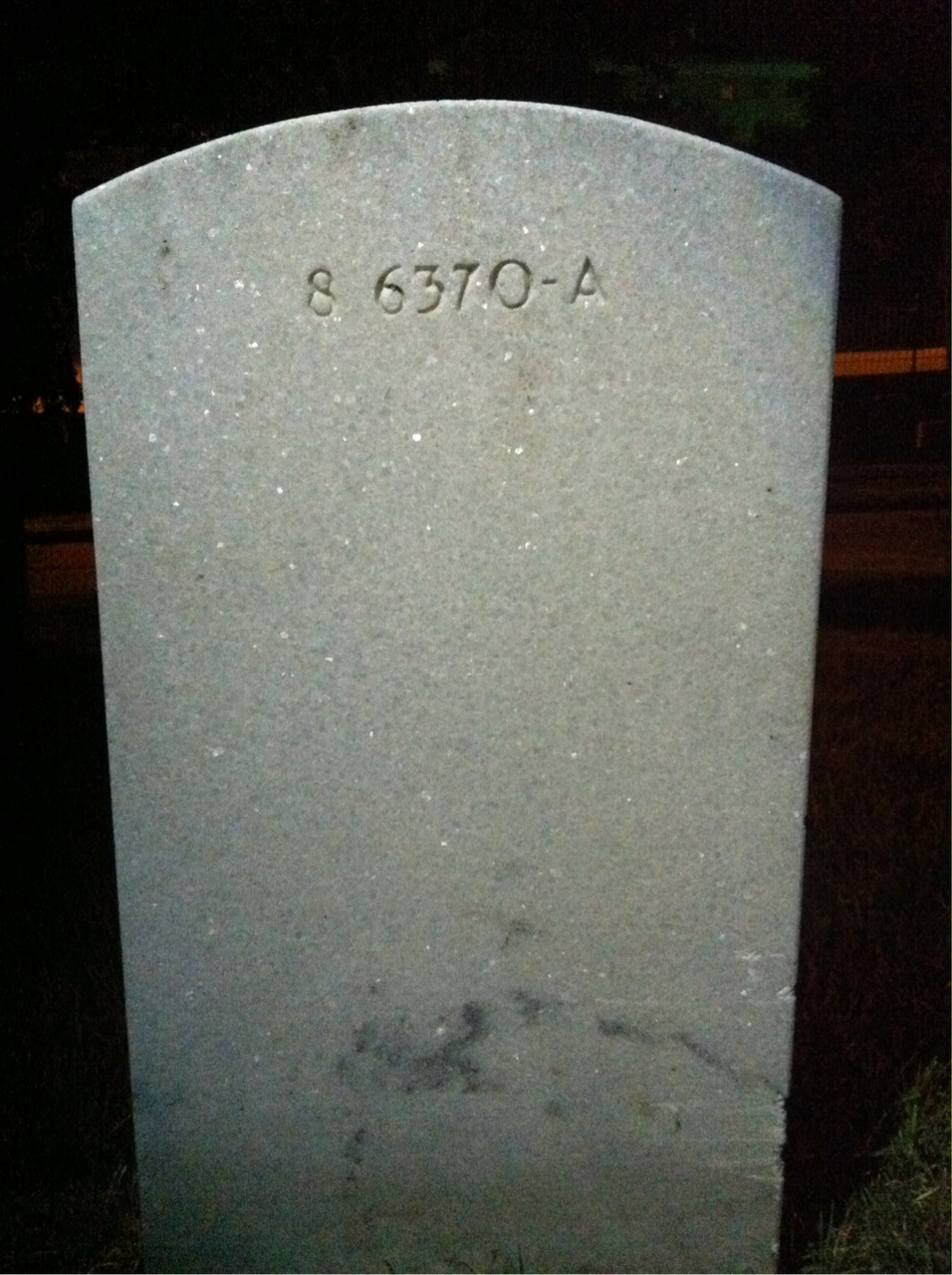 Back of headstone — William Murchison