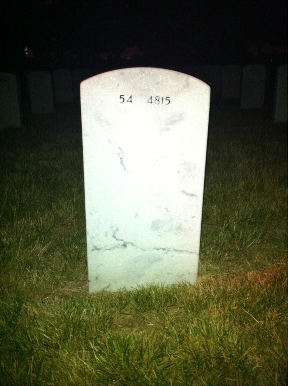 Back of headstone — Luke Able