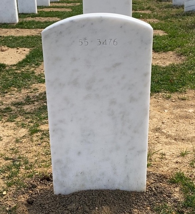 Back of headstone — Desmond Bailey