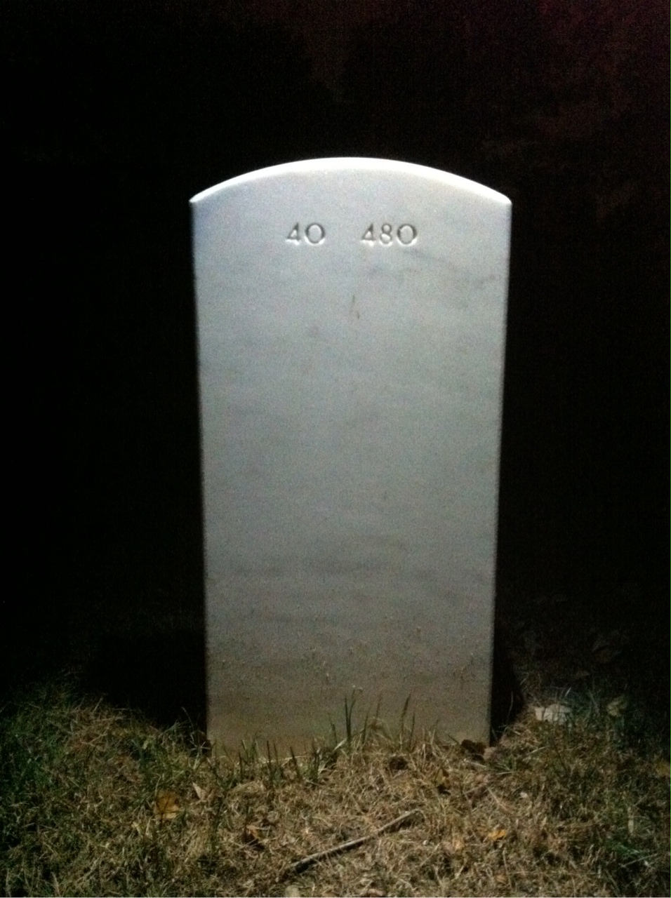 Back of headstone — Angela G Reppert
