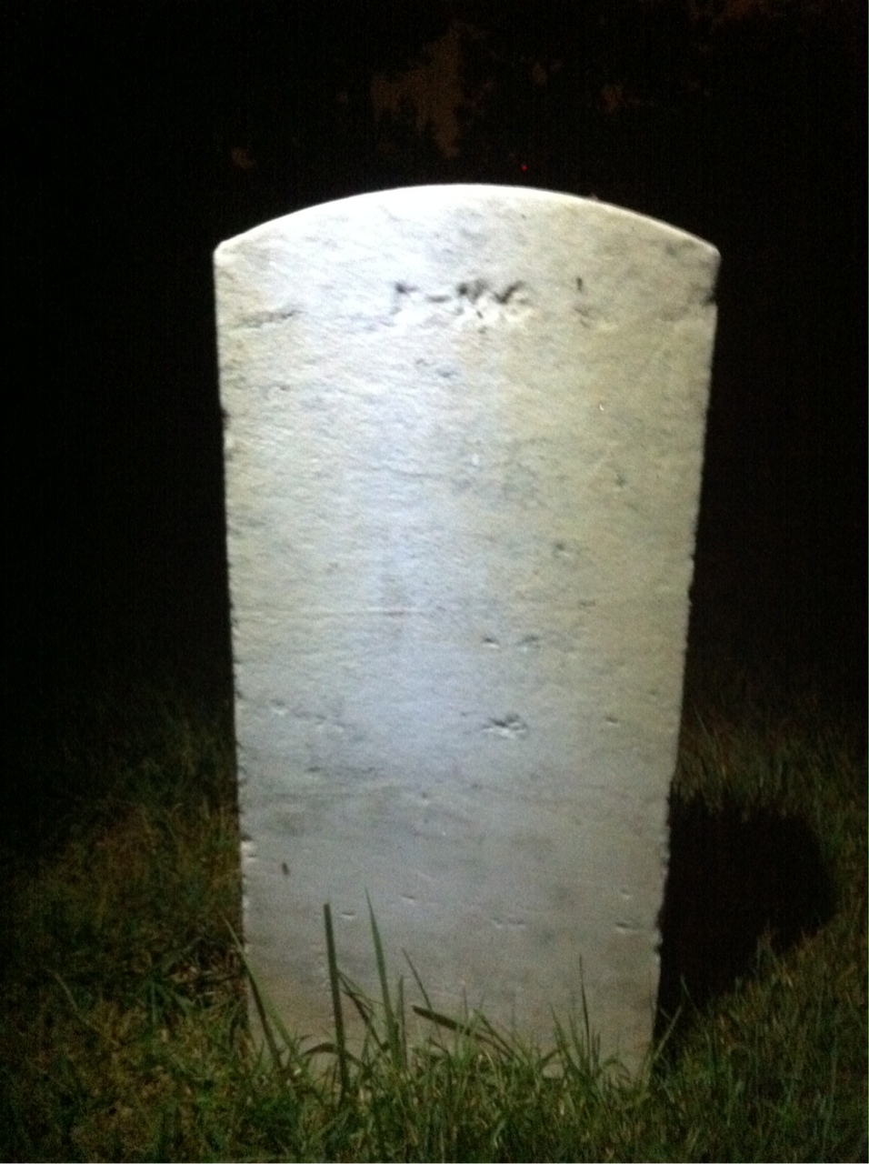 Back of headstone — Charles Biggs