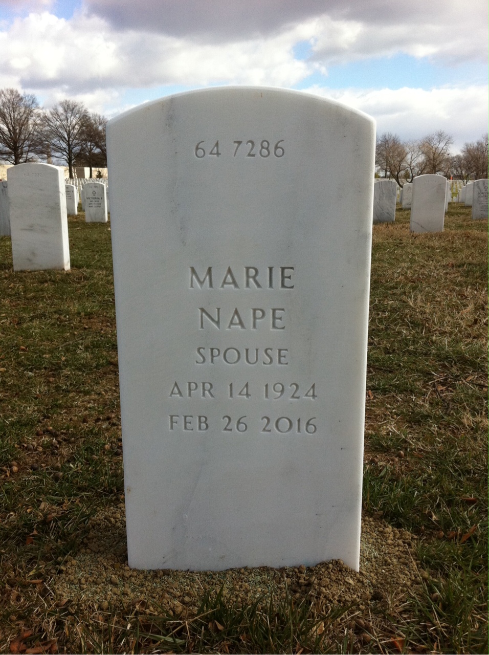 Back of headstone — Andrew Labonich