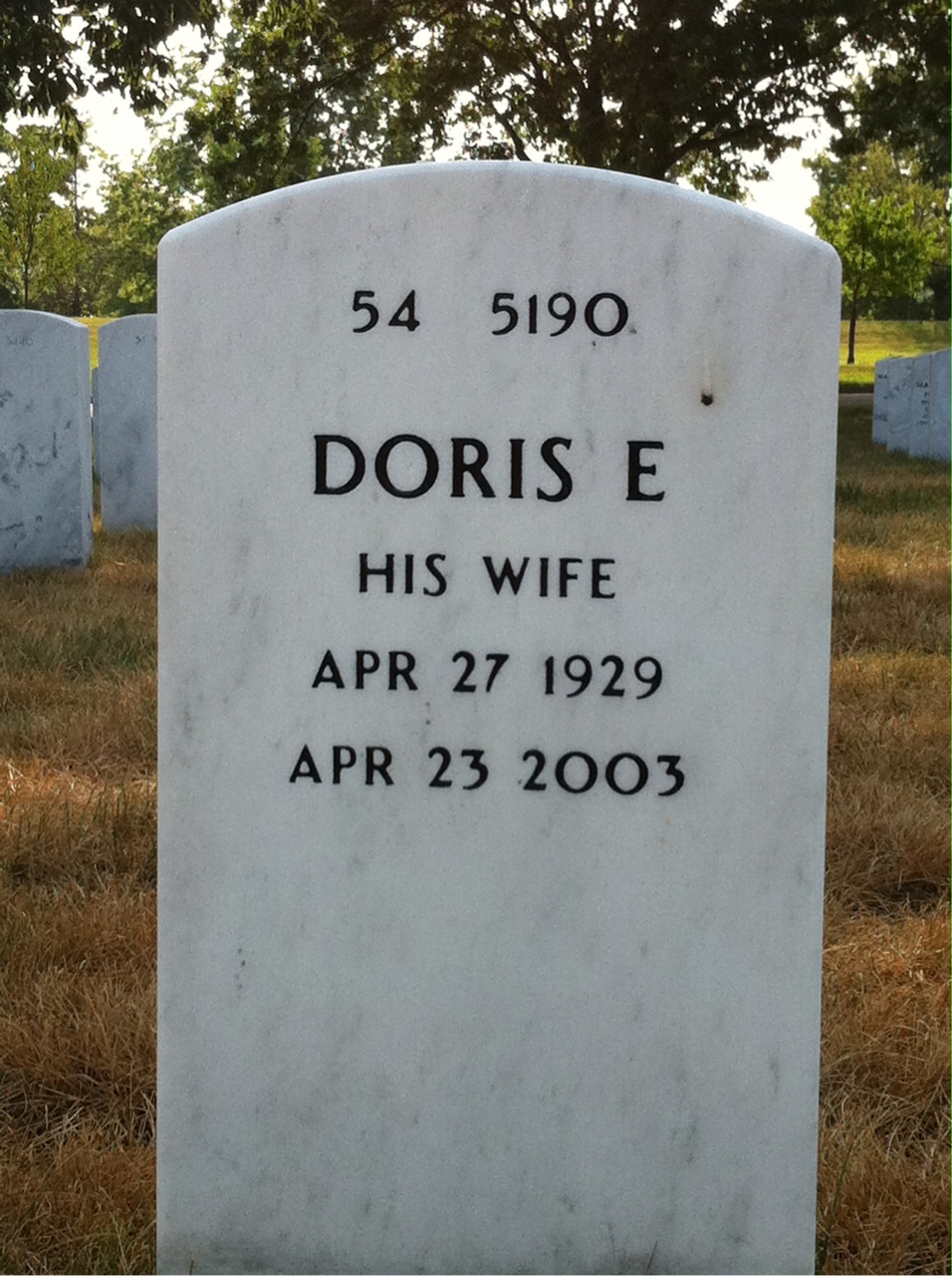 Back of headstone — Gerald Haley