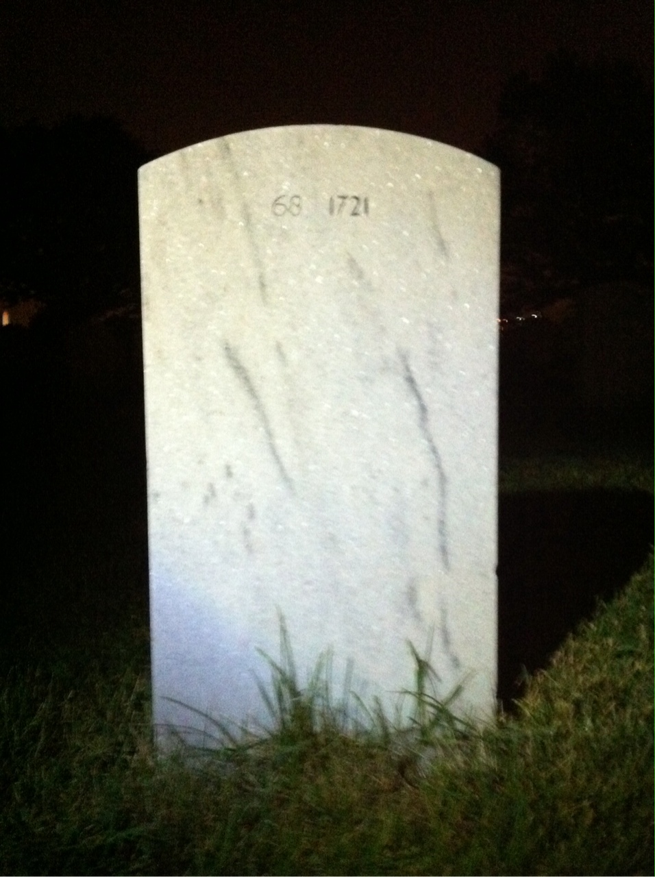 Back of headstone — Charles Ake