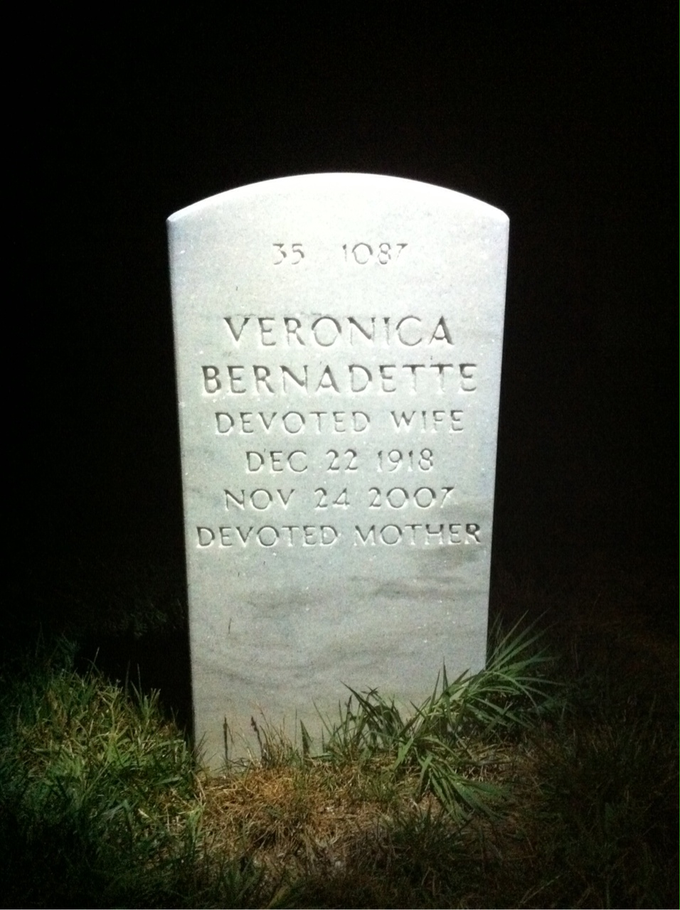 Back of headstone — Elmer Franklin