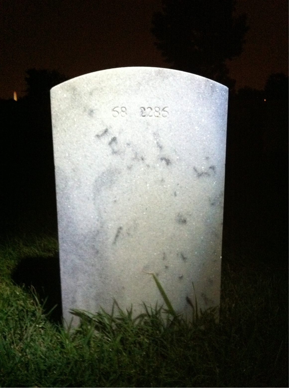 Back of headstone — William Austin