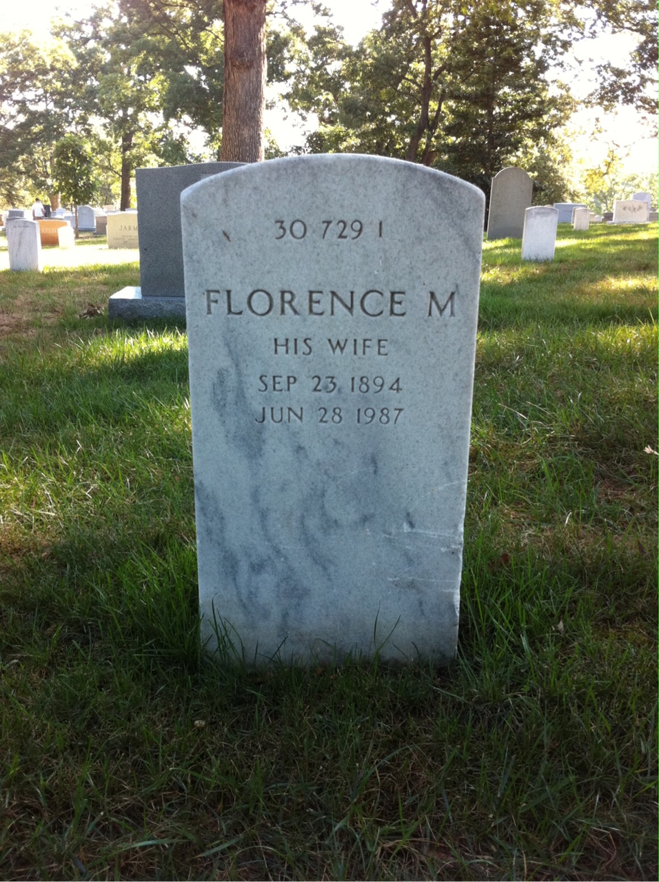 Back of headstone — Philip Morgan