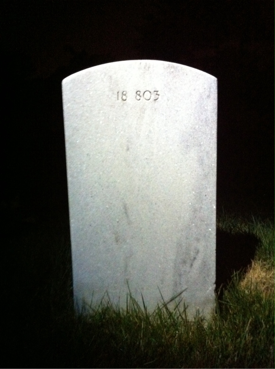 Back of headstone — Andrew Molenock