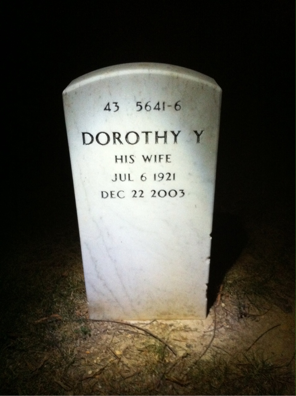 Back of headstone — Paul Basile
